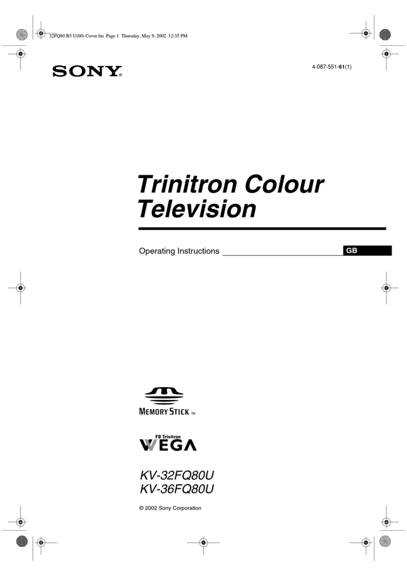 Sony FD Trinitron WEGA KV-32FQ80 operating instructions