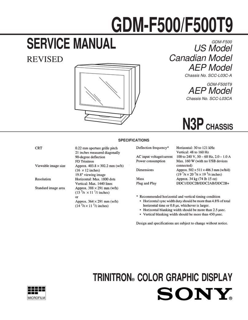 Sony Trinitron GDM-F500T9 User manual