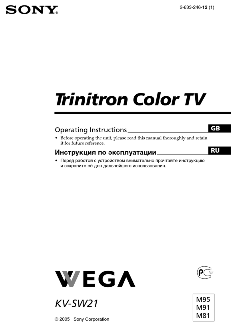 Sony Trinitron WEGA KV-SW21M95 operating instructions