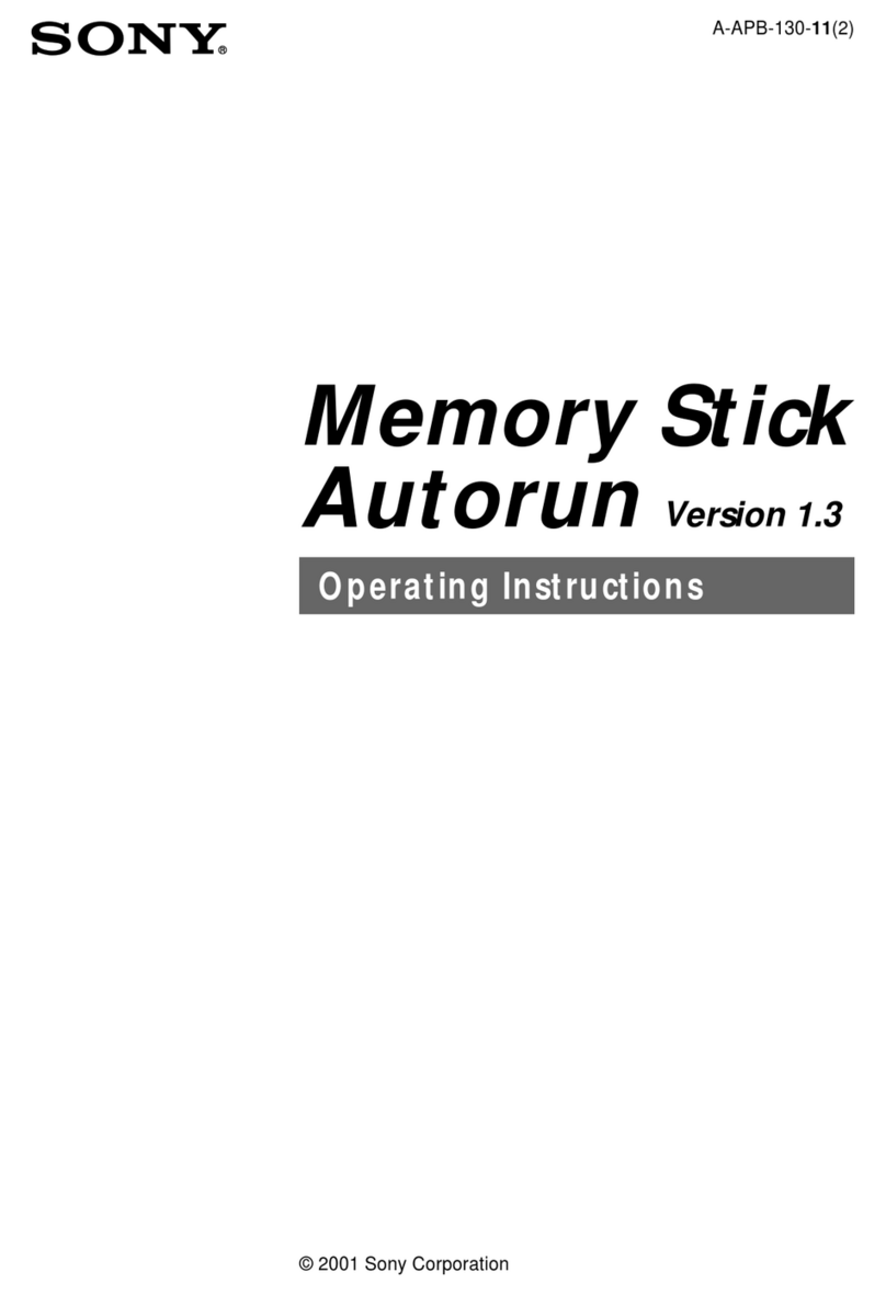 Sony Memory Stick Autorun operating instructions