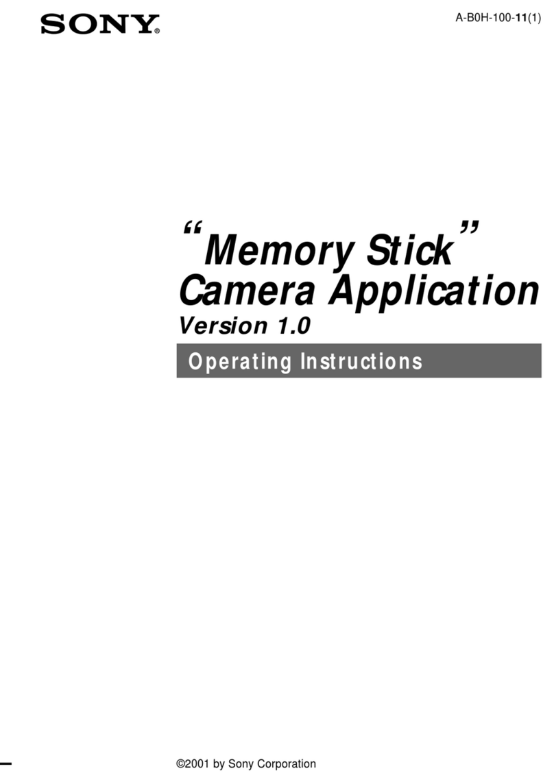 Sony Memory Stick Camera Application Version 1.0 operating instructions