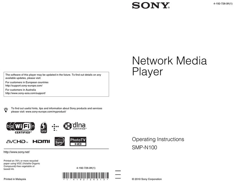 Sony SMP-N100 User manual