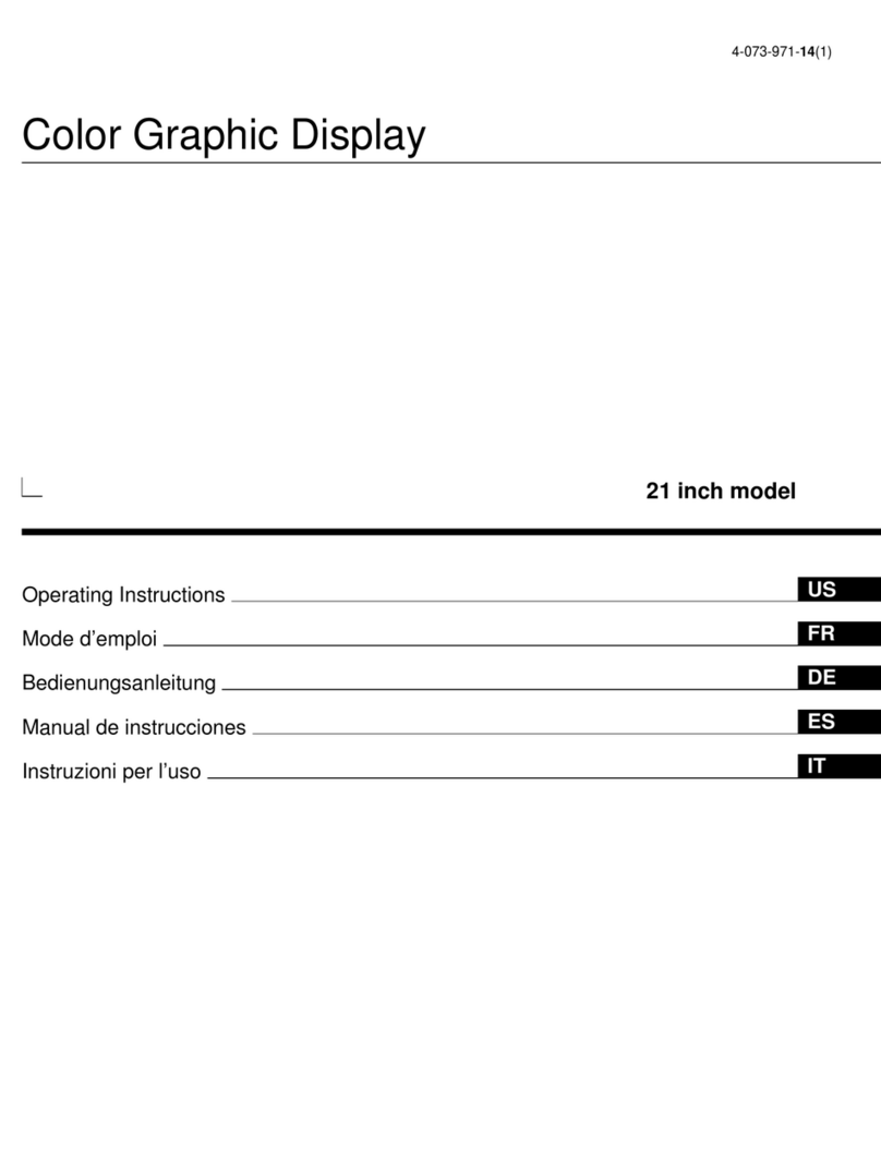 Sony Color Graphic Display operating instructions