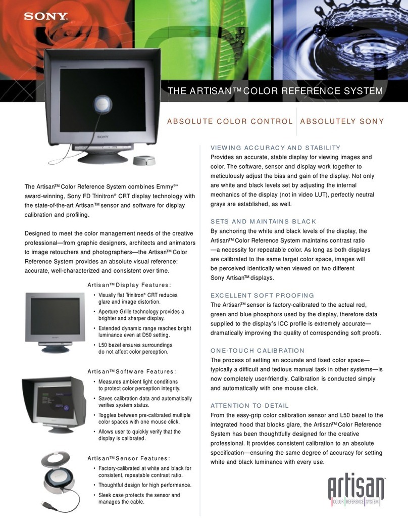 Sony GDM-C520K - Artisan Color Reference System User manual