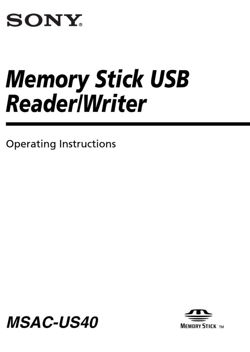 Sony MSAC-US40 - MemoryStick Flash Memory Card USB 2.0... User manual