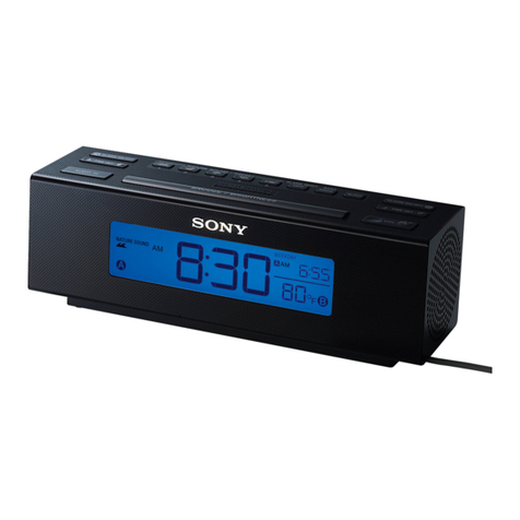 Sony DREAM MACHINE ICF-C707 operating instructions