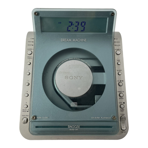 Sony ICF-CD855V - Cd Clock Radio User manual