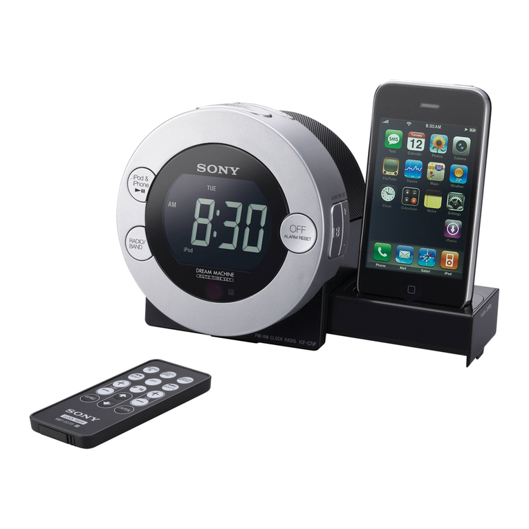 Sony Dream Machine ICF-C7iP operating instructions