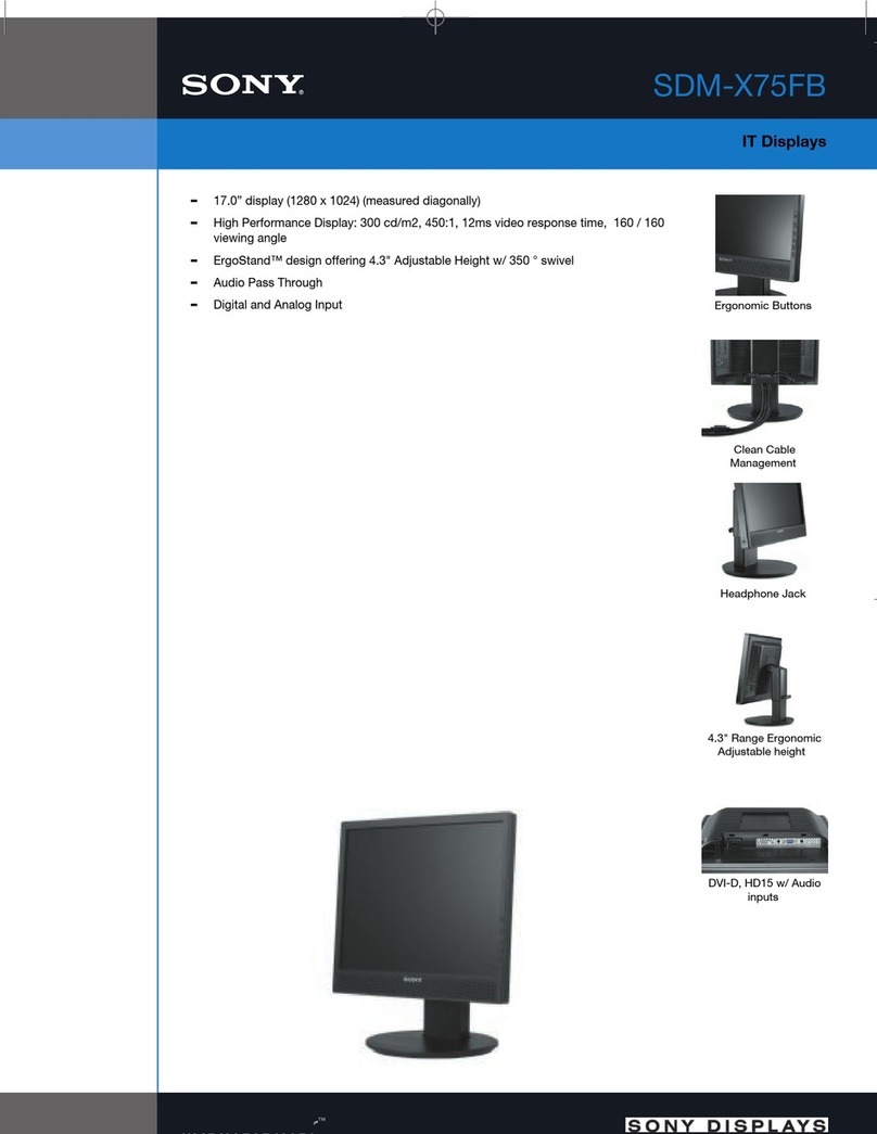 Sony SDM-X75FB User manual