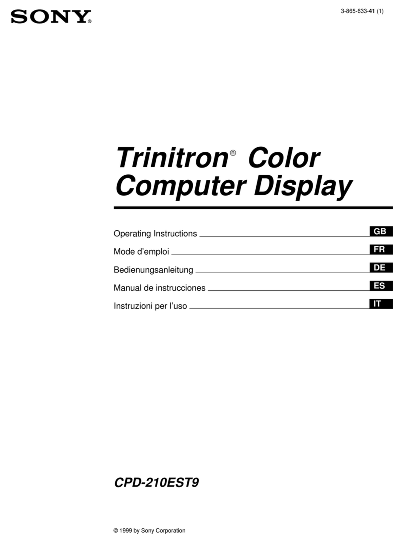 Sony Trinitron CPD-210EST9 User manual