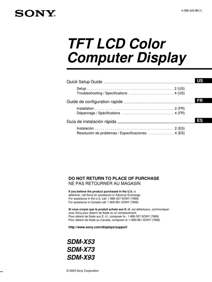 Sony SDM-X53 Operating Instructions  (primary... User manual