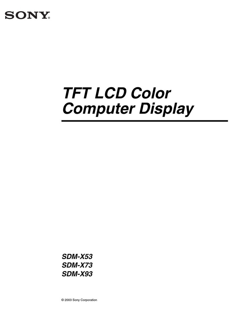 Sony SDM X93 - DELUXEPRO - 19" LCD Monitor User manual