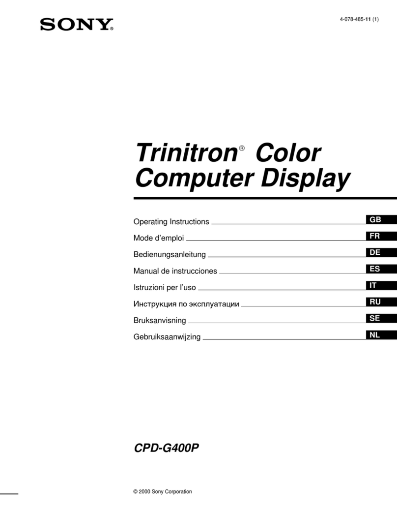 Sony FD Trinitron CPD-G400P User manual