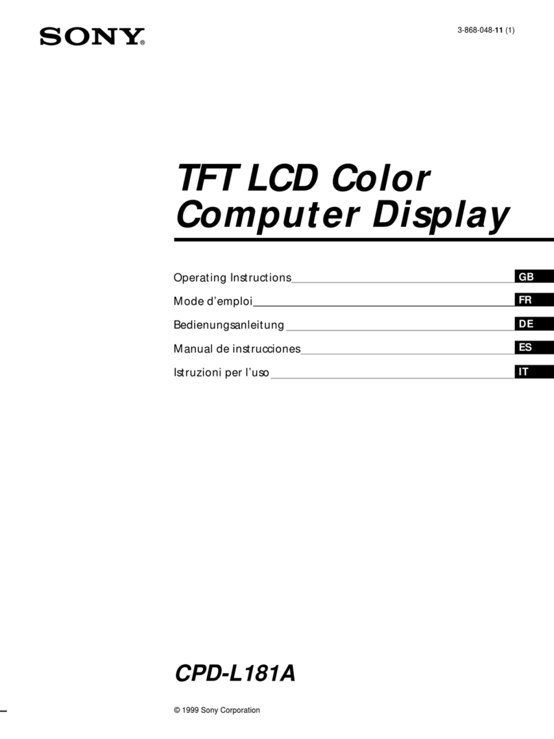 Sony FD Trinitron CPD-L181A User manual