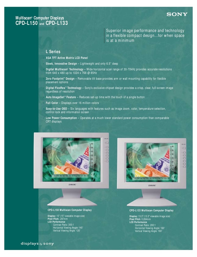 Sony Multiscan CPD-L150 User manual Sony Multiscan CPD-L150 User manual