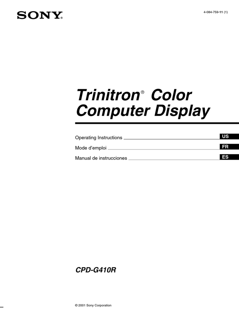 Sony Trinitron CPD-G410R User manual