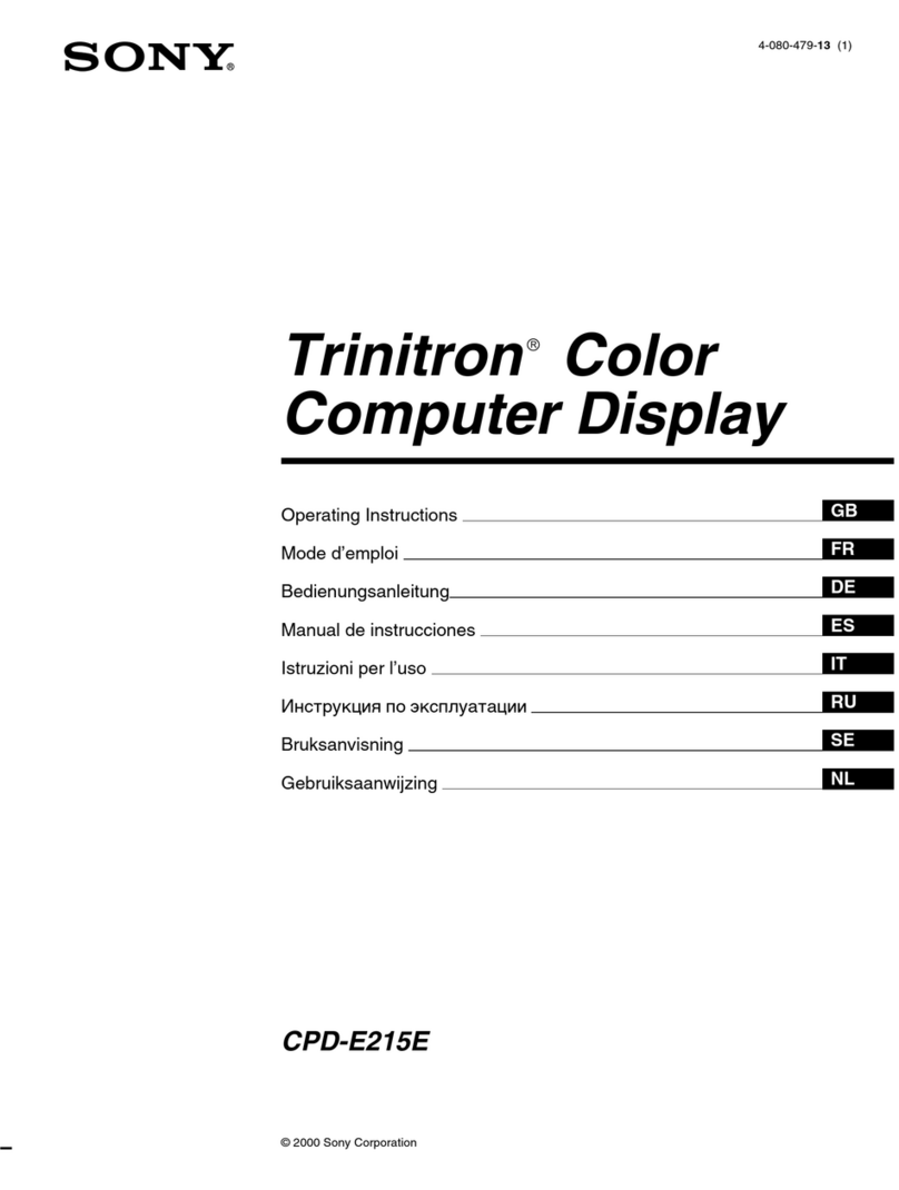 Sony Trinitron CPD-E215E operating instructions