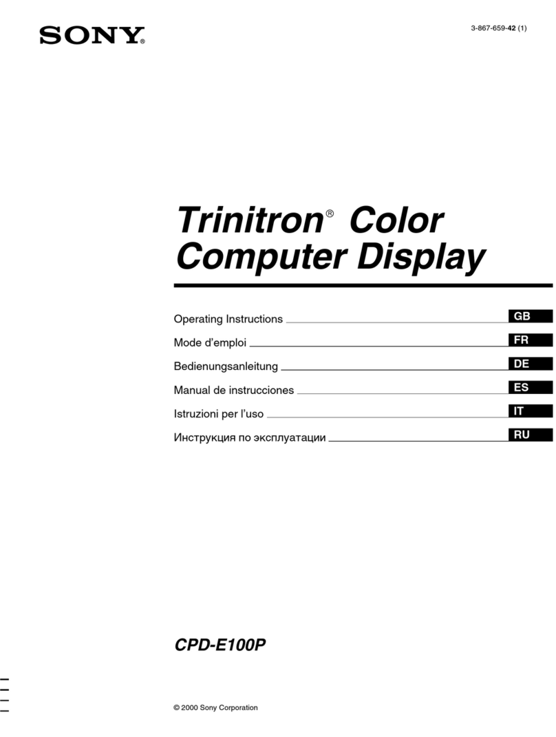 Sony FD Trinitron CPD-E100P User manual