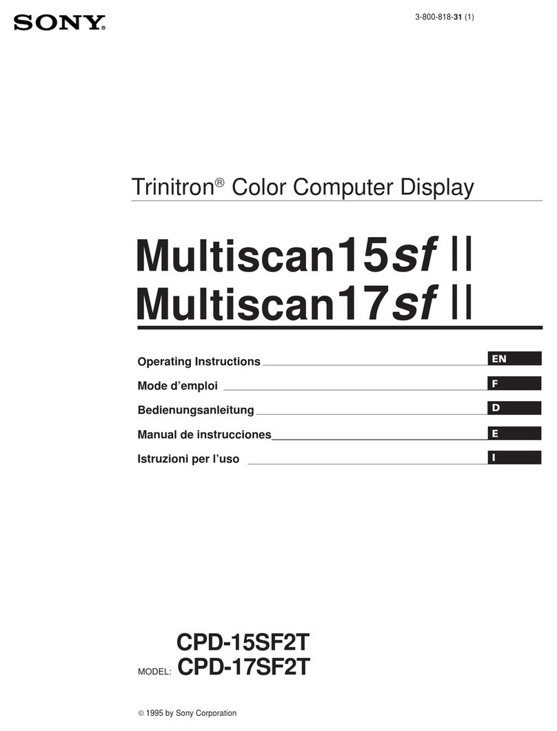 Sony Trinitron CPD-15SF2T User manual