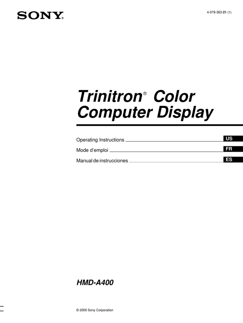 Sony Trinitron HMD-A400 User manual