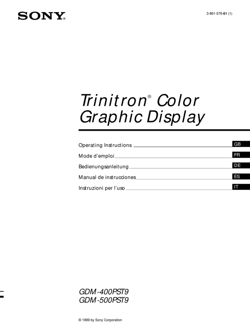 Sony Trinitron GDM-500PST9 operating instructions
