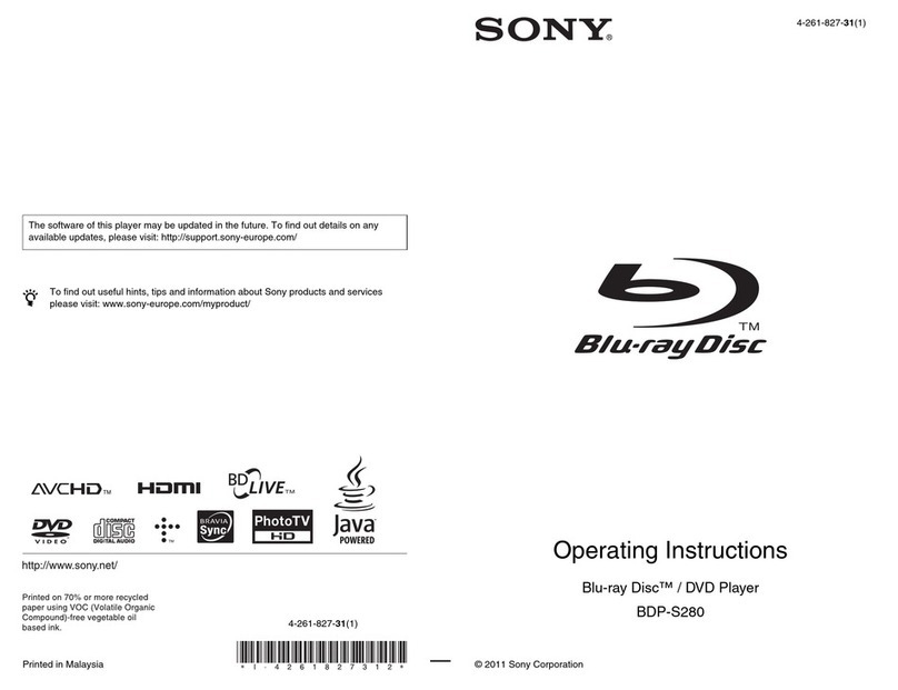 Sony BDP-S280 User manual