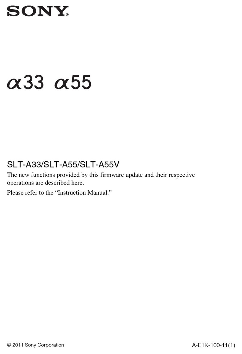 Sony SLT-A33 Instruction and safety manual