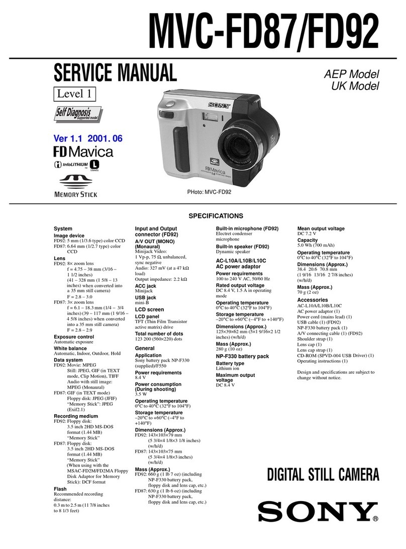 Sony FD Mavica MVC-FD87 User manual