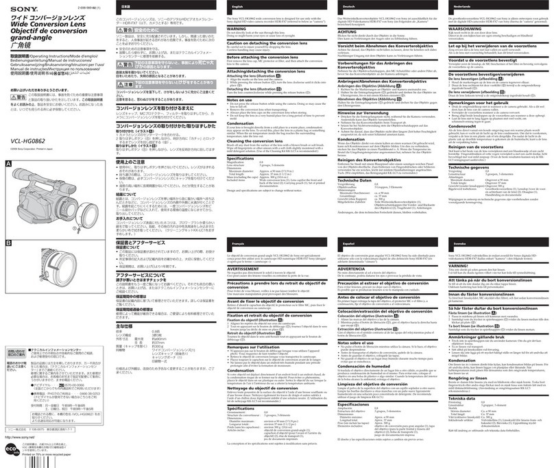 Sony VCL-HG0862 User manual