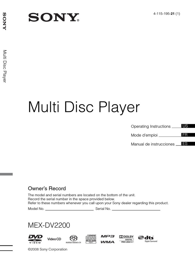 Sony MEXDV2200 - DVD/SACD/CD Receiver User manual