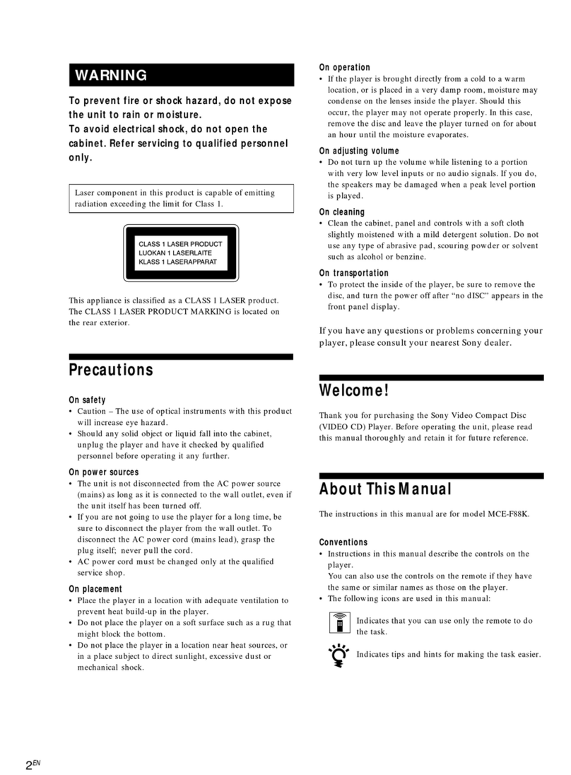 Sony MCE-F88K User manual