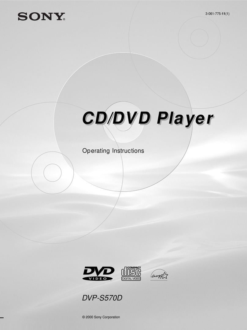 Sony DVP-S570D - Cd/dvd Player User manual
