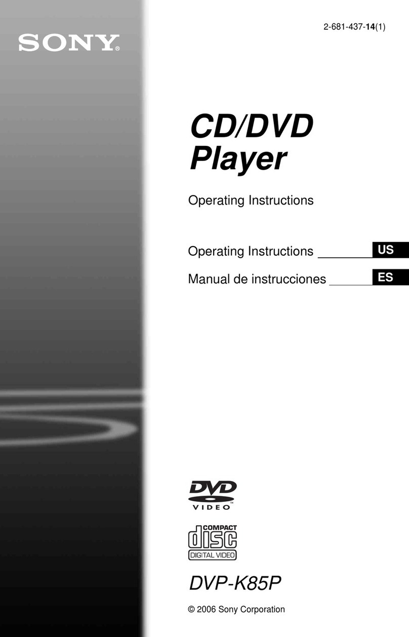 Sony DVP-K85P - Karaoke Dvd Player User manual