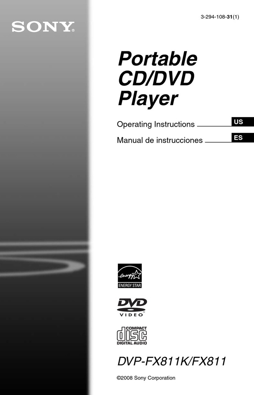 Sony DVP-FX811K - Portable Cd/dvd Player User manual