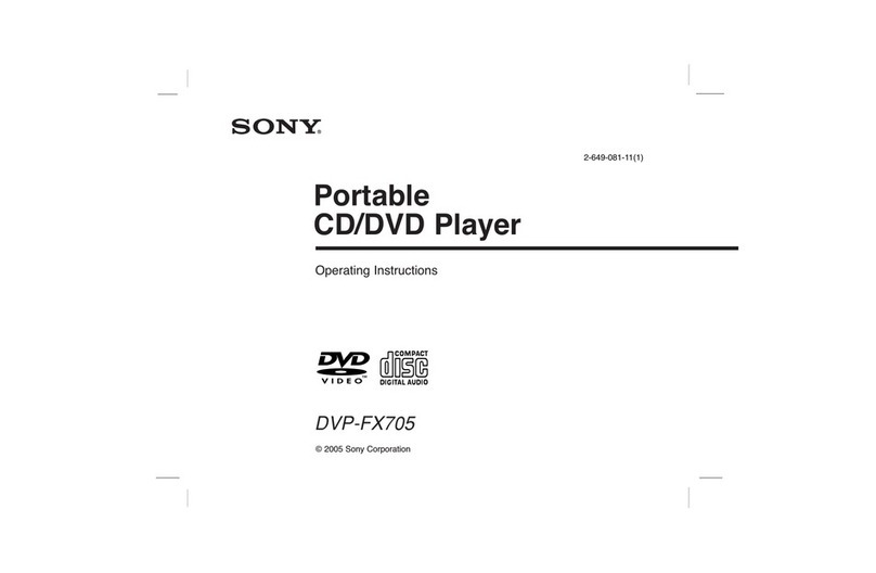 Sony DVP-FX705 - Portable Dvd Player User manual
