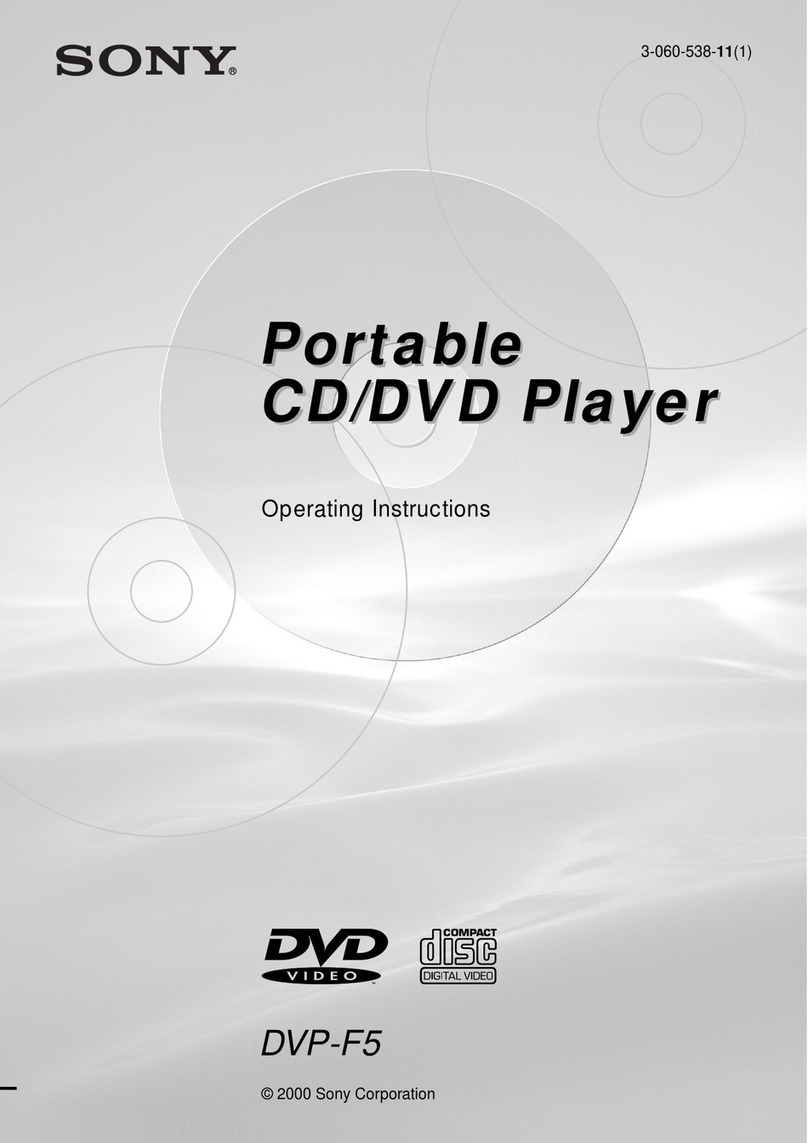 Sony DVP-F5 - Portable Cd/dvd Player User manual