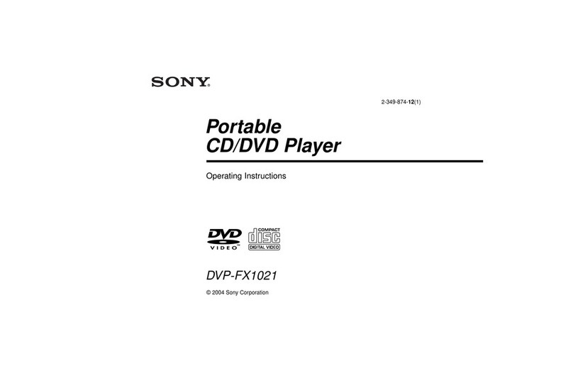 Sony DVP-FX1021 - Portable Dvd Player User manual