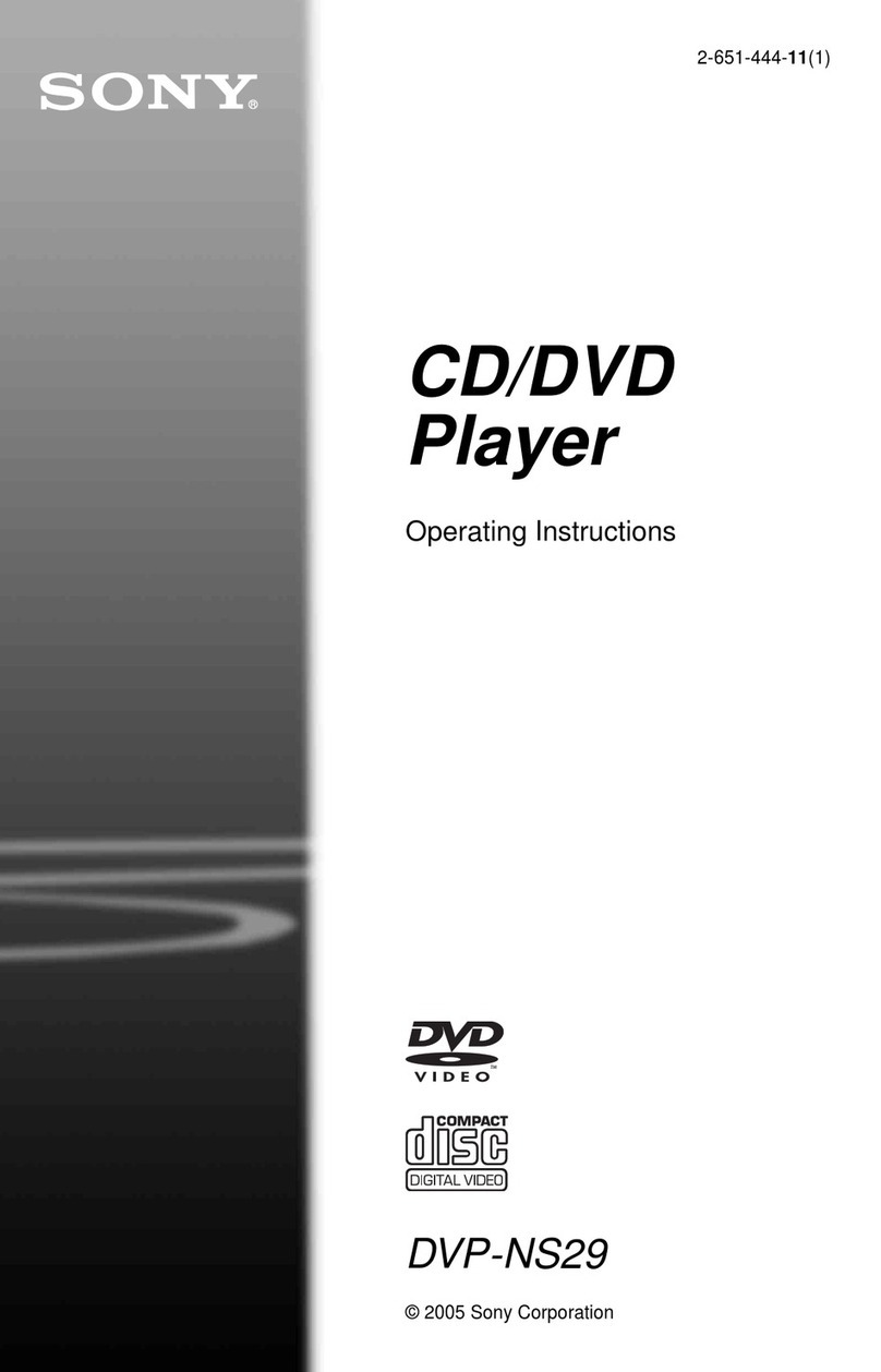 Sony DVP-NS29 operating instructions