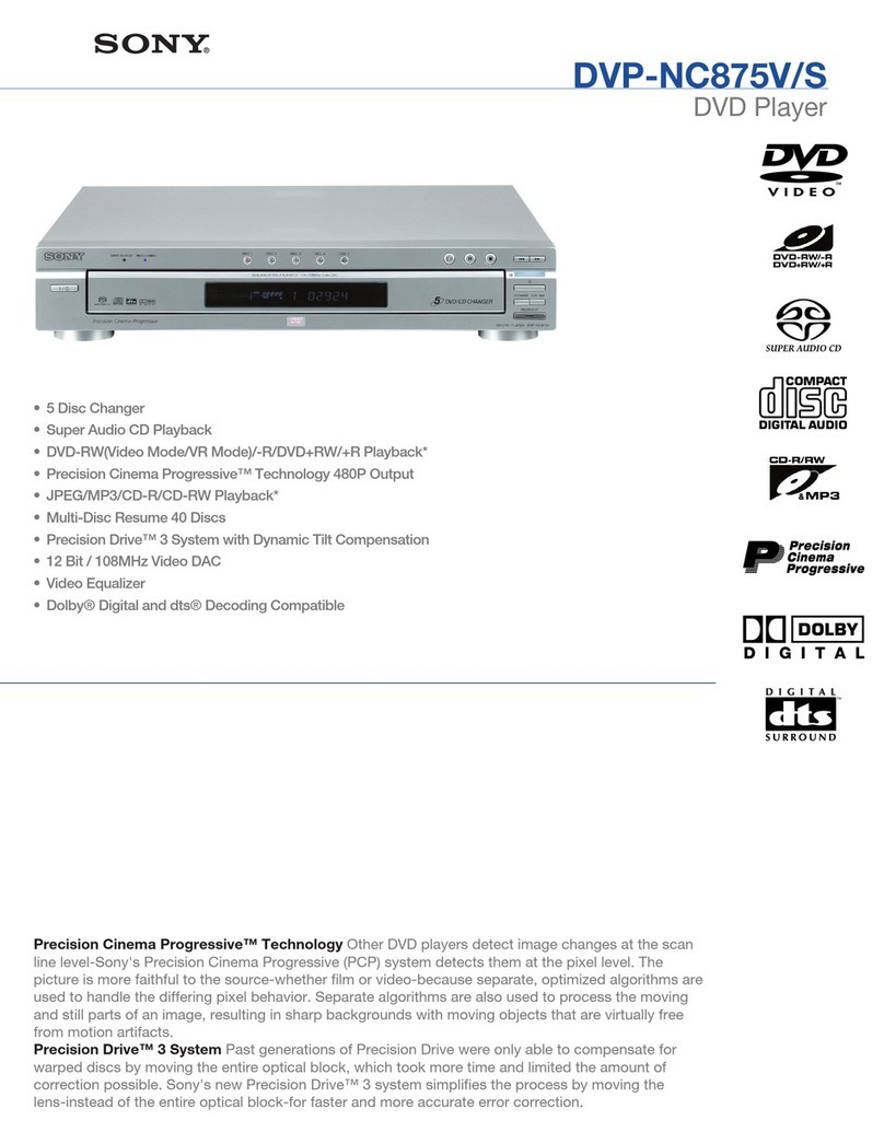 Sony DVP-NC875V/S - Dvd/cd Player User manual