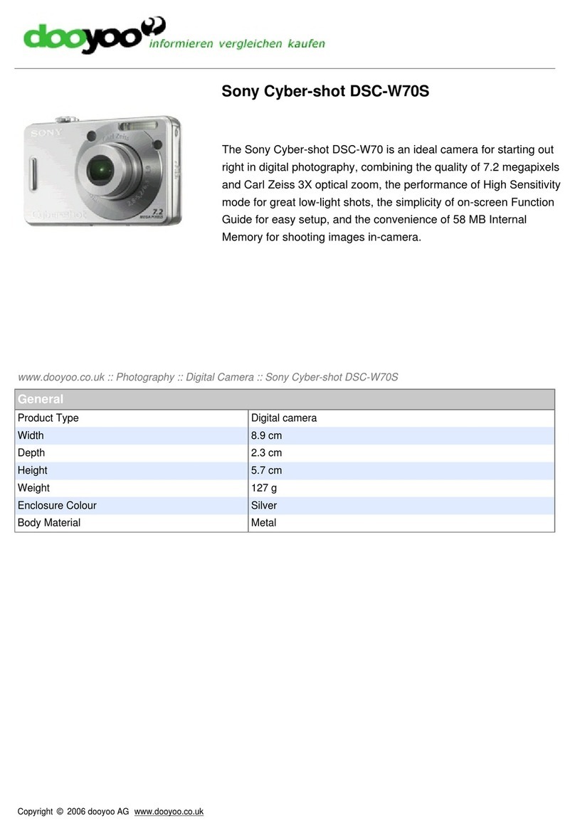 Sony Cyber-shot DSC-W70S User manual