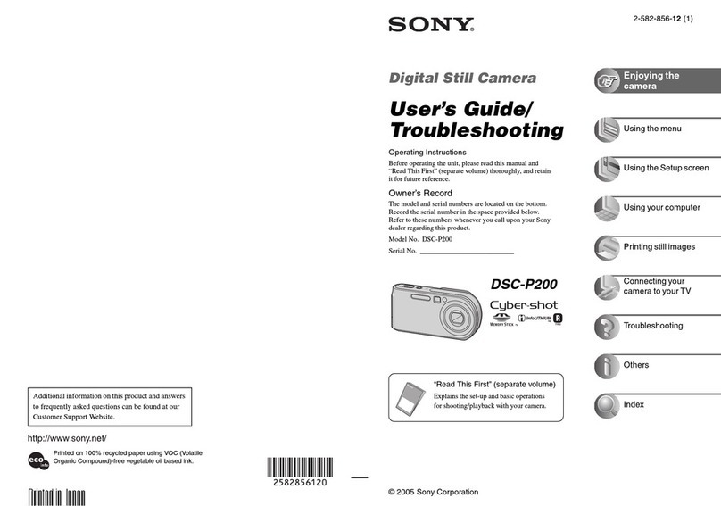 Sony DSC-P200 Fall 2005 Operating instructions