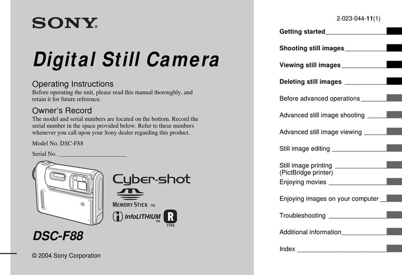 Sony DSC-F88 - Cyber-shot Digital Still Camera operating instructions