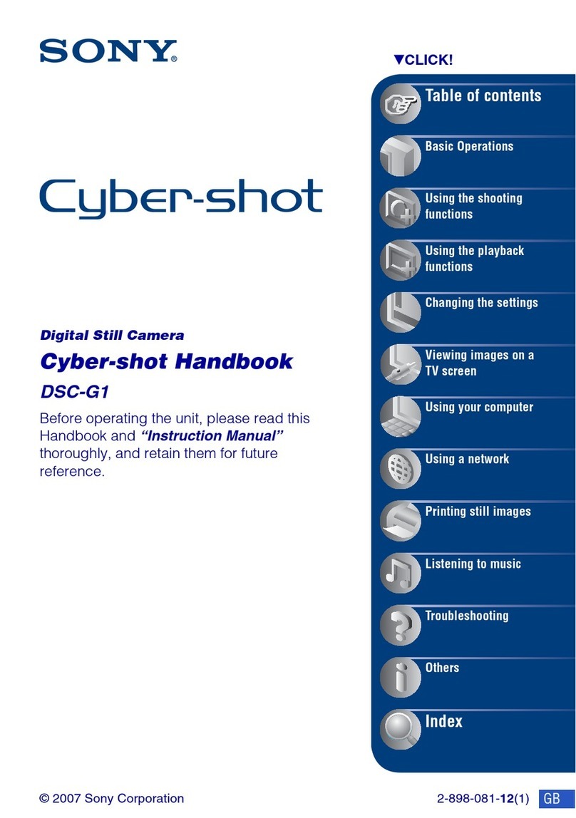 Sony DSC-G1 - Cyber-shot Digital Camera User manual Sony DSC-G1 - Cyber-shot Digital Camera User manual