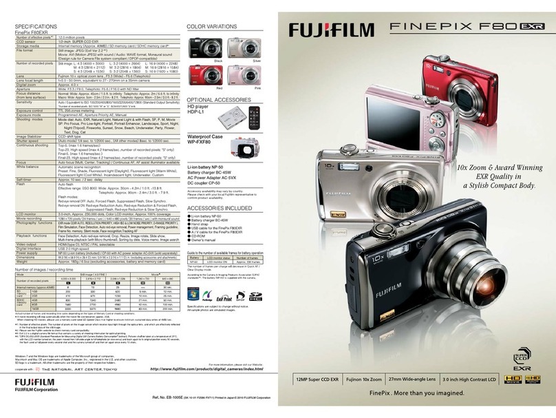 FujiFilm FinePix F80 EXR User manual
