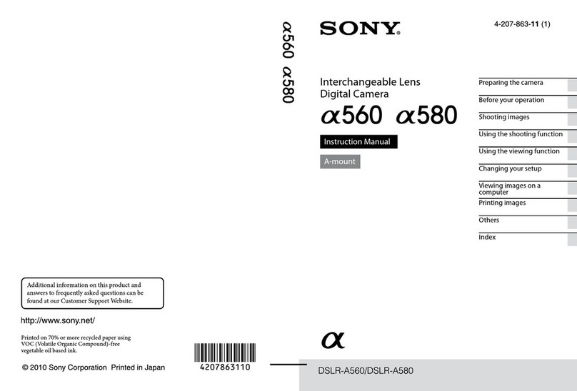 Sony Alpha DSLR-A560 User manual