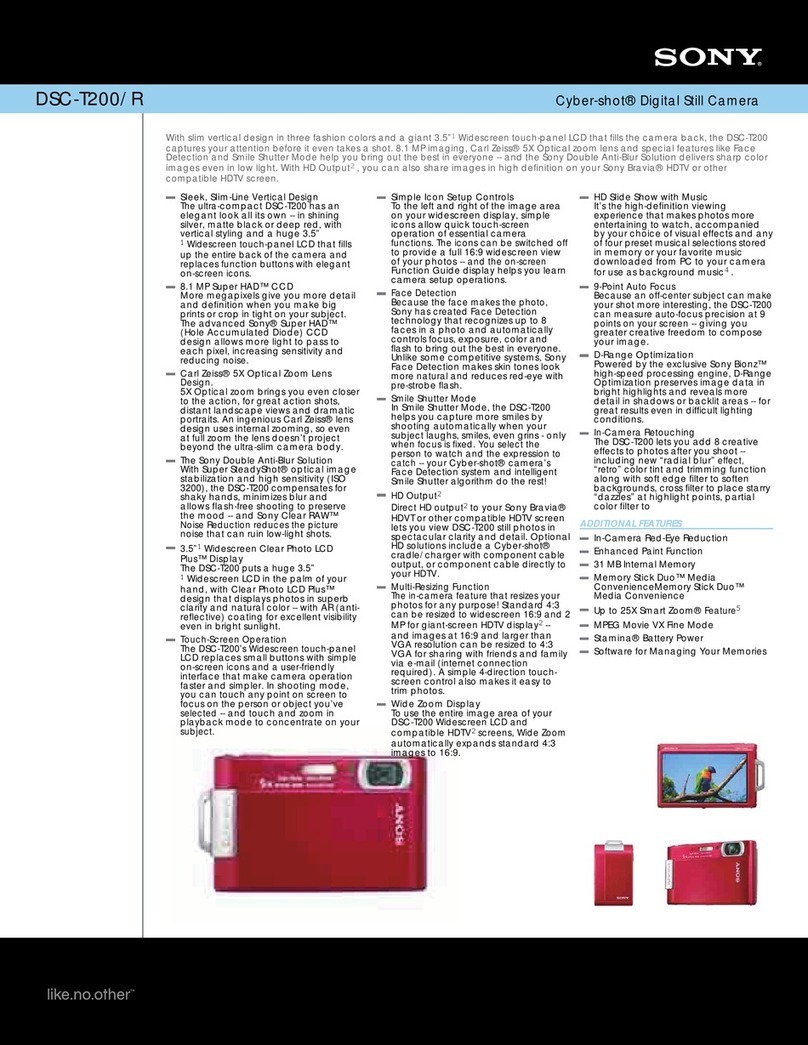 Sony DSC-T200/R Cyber-shot® User manual