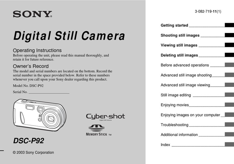 Sony DSC-P92 - Cyber-shot Digital Still Camera User manual