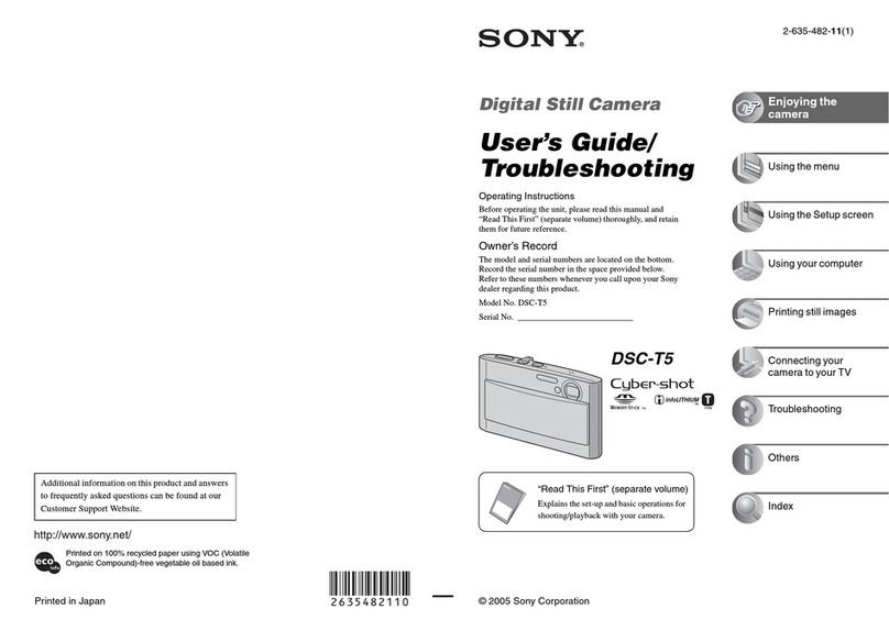 Sony DSC-T5 Fall 2005 Operating instructions