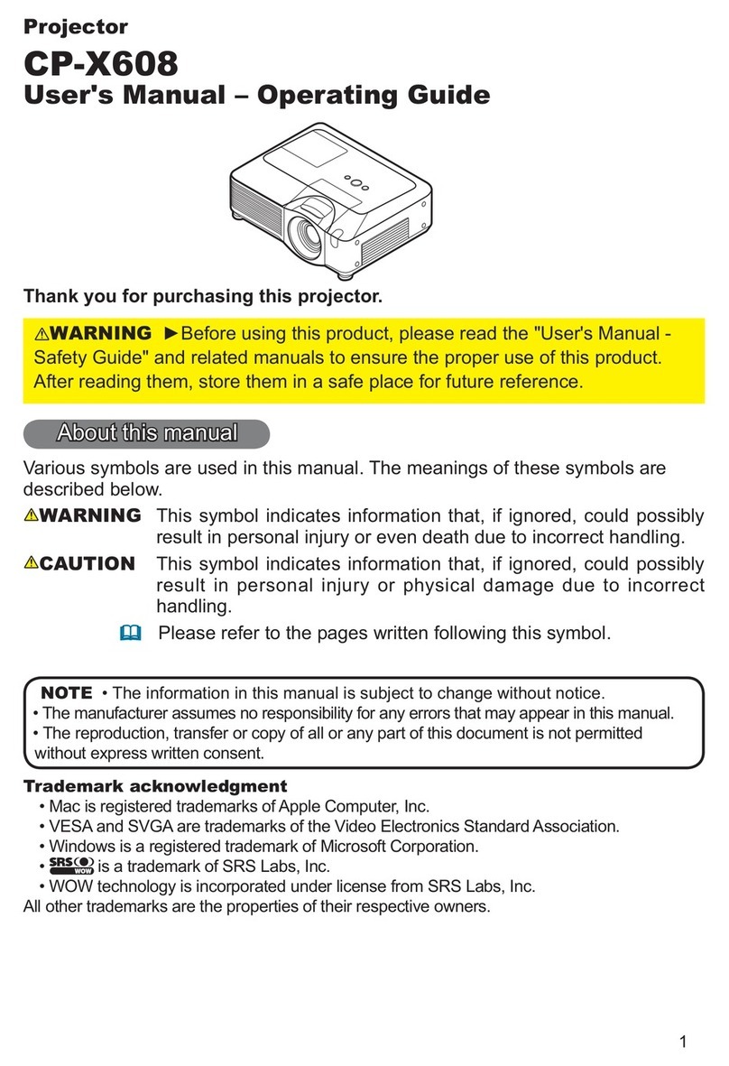 Hitachi CP-X608 User manual