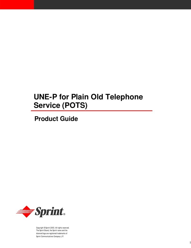 Sprint Old Telephone Service User manual